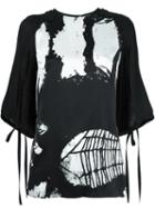 Ann Demeulemeester Thelma Blouse, Women's, Size: 42, Black, Silk/spandex/elastane