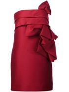 Dsquared2 Side Bow Cocktail Dress, Women's, Size: 38, Red, Polyamide/spandex/elastane/polyester/silk