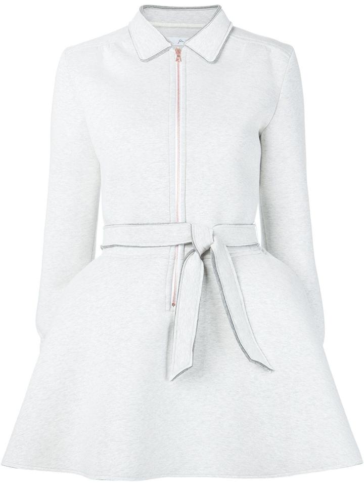 Julien David Front Zip Dress - Grey