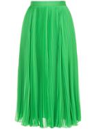 H Beauty & Youth Pleated Midi Skirt - Green