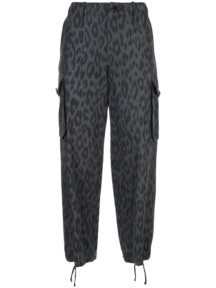 Proenza Schouler Pswl Leopard Cargo Pant - Brown