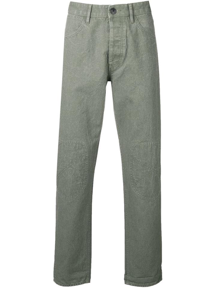 Stone Island Logo Patch Detailed Jeans - Green