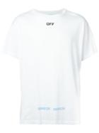 Off-white Crew Neck T-shirt, Men's, Size: Small, White, Cotton