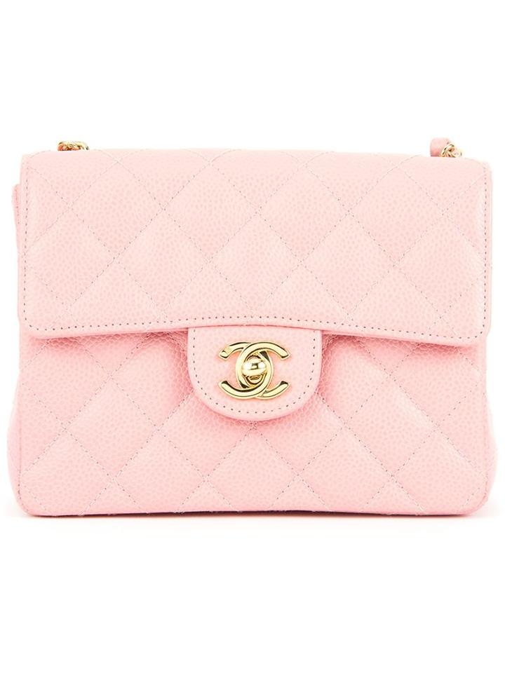 Chanel Vintage Single Chain Shoulder Bag, Women's, Pink/purple