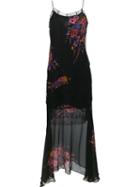 Etro Printed Lace Insert Dress, Women's, Size: 44, Black, Silk/cotton/viscose