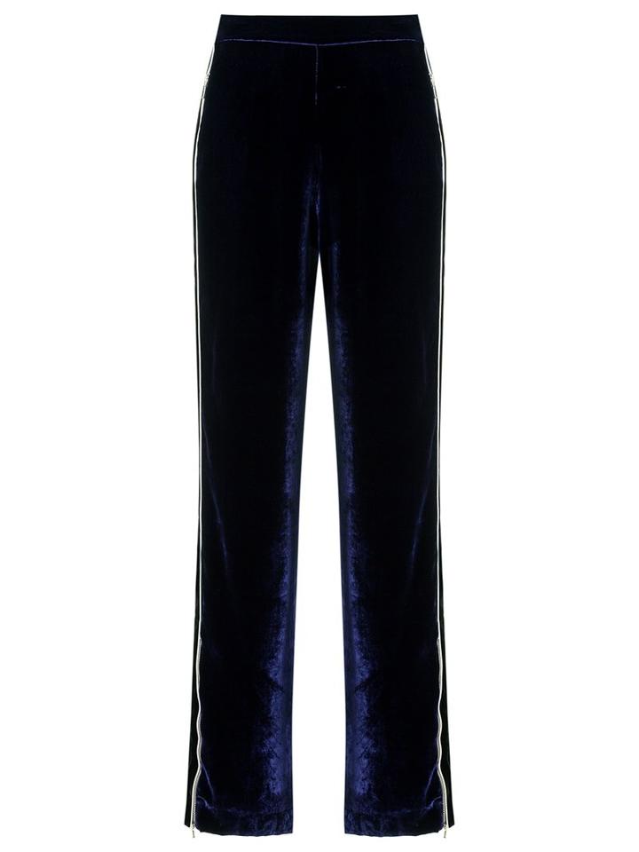 Reinaldo Lourenço - Velvet Trousers - Women - Viscose - 36, Blue, Viscose
