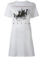Mcq Alexander Mcqueen Printed T-shirt Dress, Women's, Size: Medium, White, Cotton