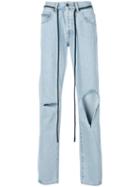 Off-white - Diag Raw Cut Jeans - Men - Cotton/polyester - 31, Blue, Cotton/polyester
