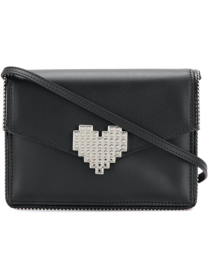 Les Petits Joueurs Lulu Heart Clutch Bag - Black
