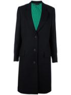 Paul Smith Single Breasted Coat, Women's, Size: 40, Blue, Wool/nylon/polyester/polypropylene