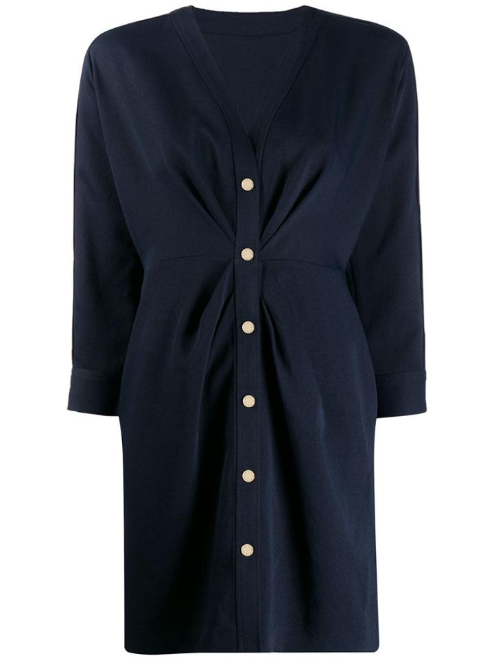 Sandro Paris Button Embellished Dress - Blue