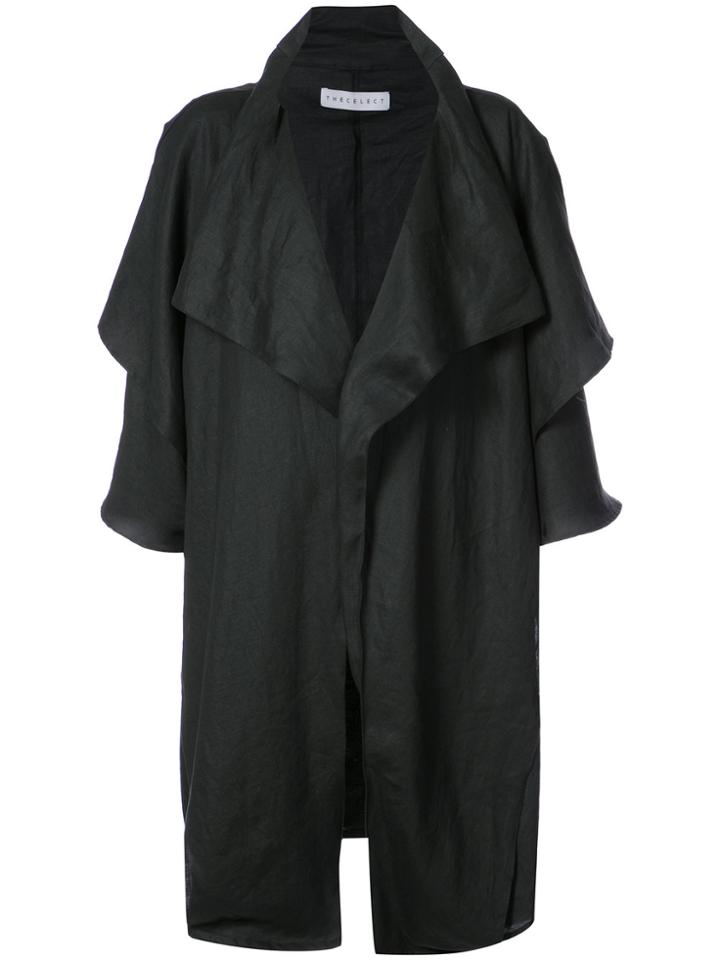 The Celect Layered Oversized Coat - Black
