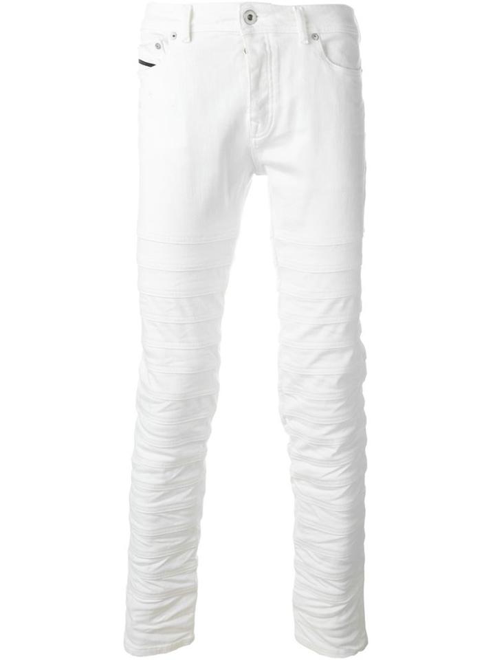 Diesel Black Gold Skinny Jeans, Men's, Size: 32, White, Cotton/polyester/elastolefin/spandex/elastane