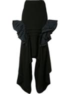 Maticevski 'underworld Ruffle' Skirt, Women's, Size: 10, Black, Polyester/nylon/cotton