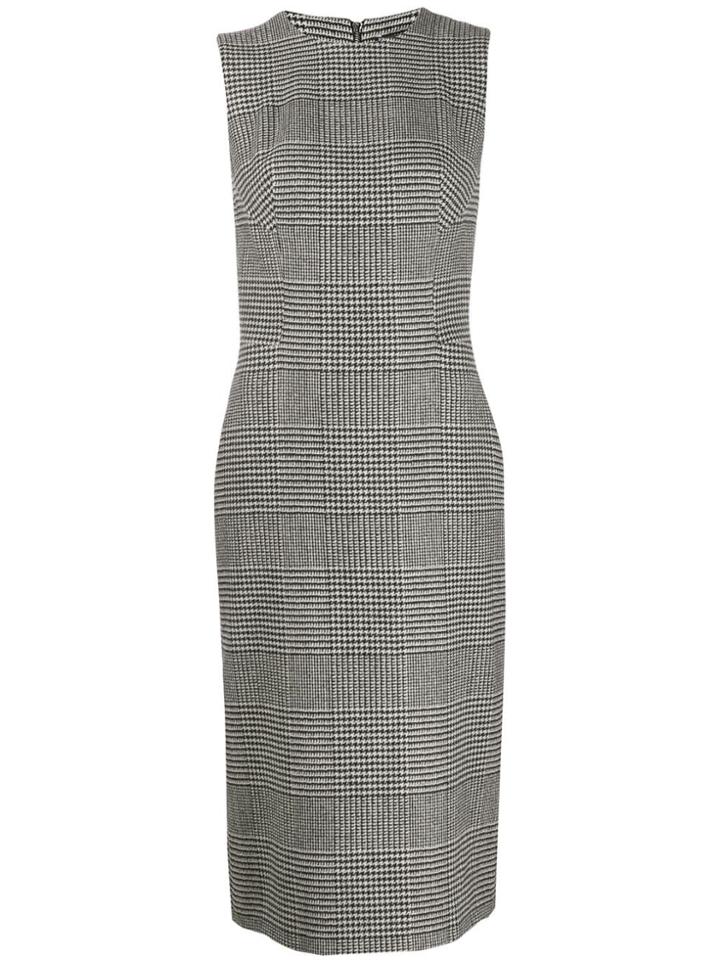 Ermanno Scervino Fitted Plaid Dress - Black