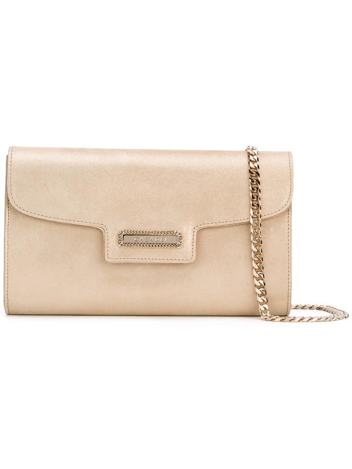 Casadei - Chain Strap Clutch Bag - Women - Nappa Leather/kid Leather - One Size, Yellow/orange, Nappa Leather/kid Leather