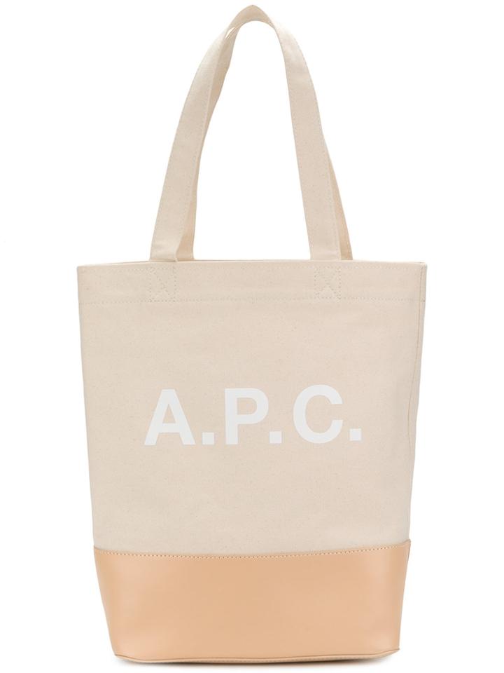 A.p.c. Logo Shopper Bag - Nude & Neutrals