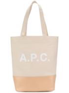 A.p.c. Logo Shopper Bag - Nude & Neutrals