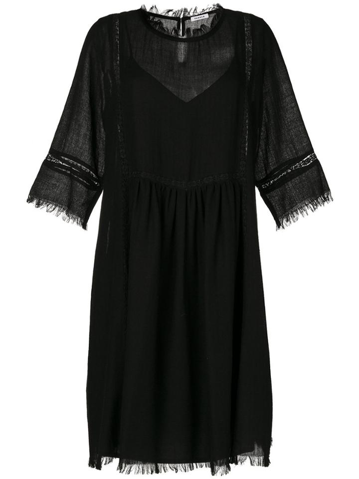 P.a.r.o.s.h. Frayed Trim Dress - Black
