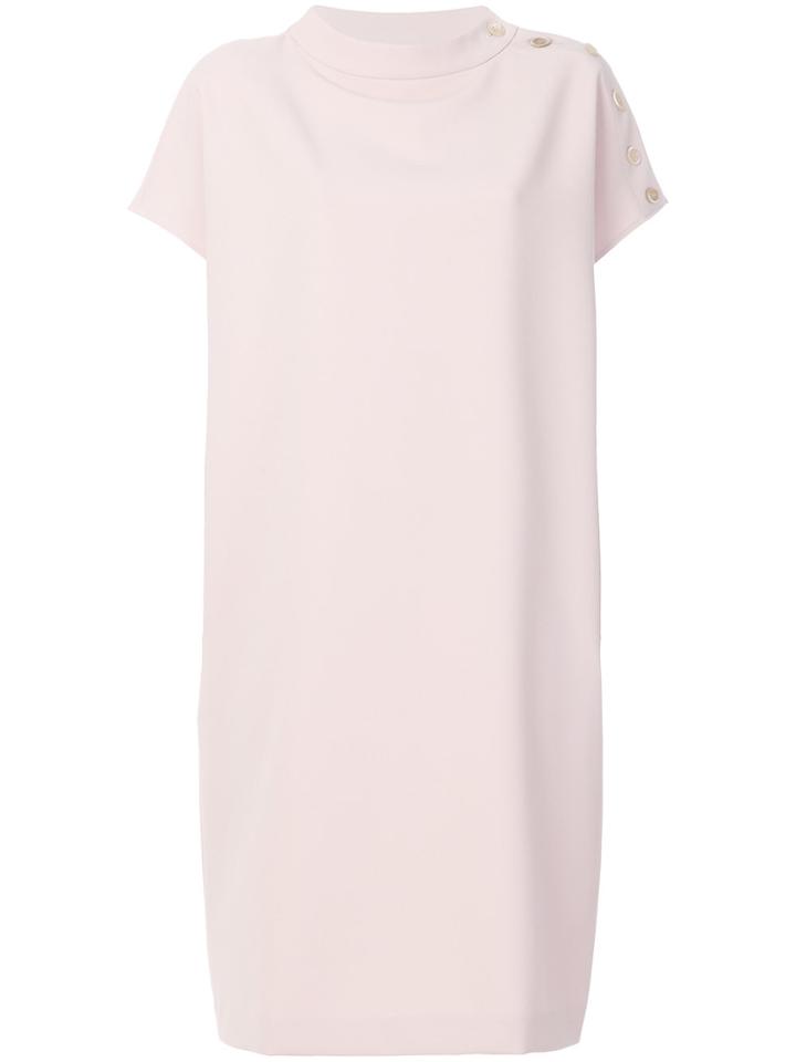 Knott Plain T-shirt Dress - Pink & Purple