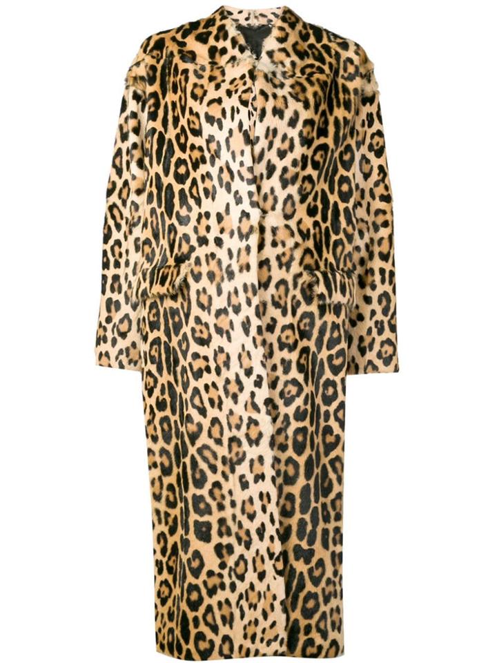 Liska Notso Long Fur Coat - Brown