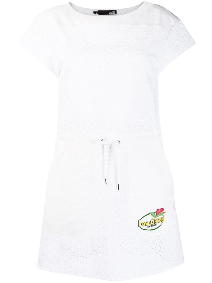 Love Moschino Perforated Dress - White