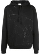 Saint Laurent Beam Print Hoodie - Black