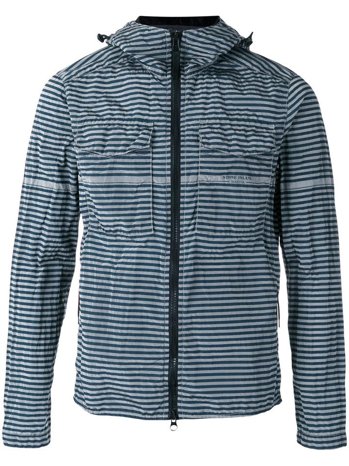 Stone Island - Hooded Jacket - Men - Cotton/polyamide - Xl, Black, Cotton/polyamide
