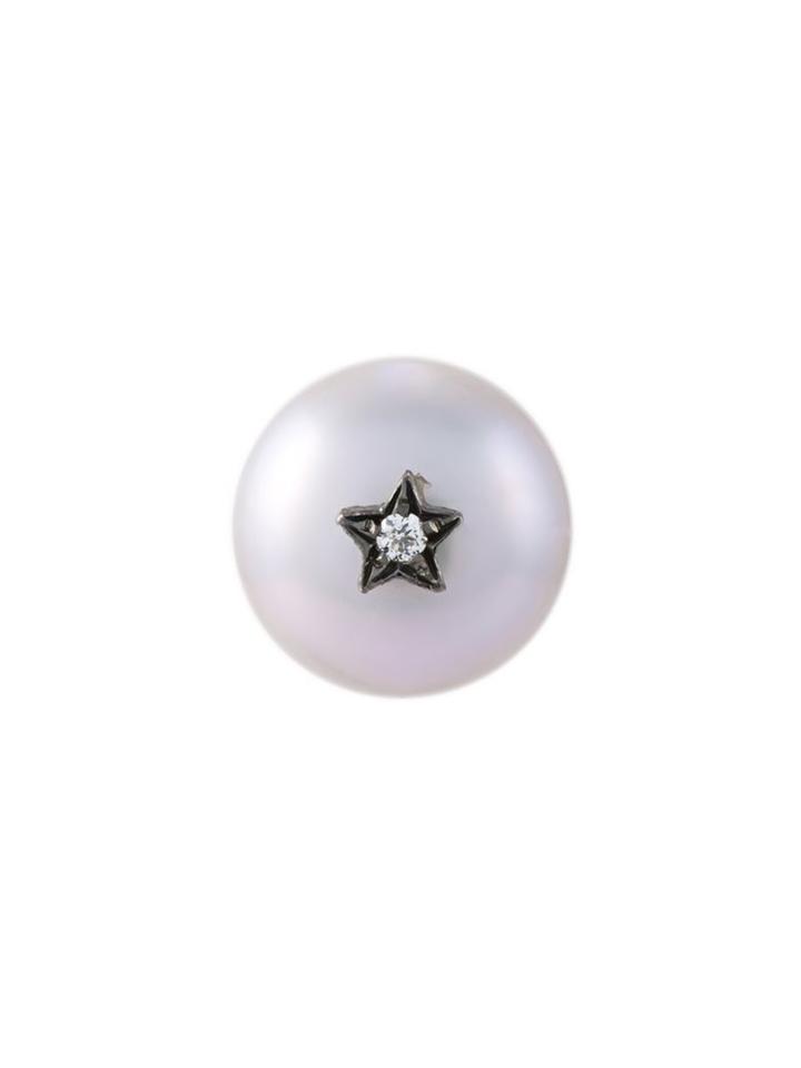 Carolina Bucci 'superstellar' Pearl And Diamond Stud Earring, Women's, White