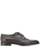 Canali Textured Derby Shoes - Brown