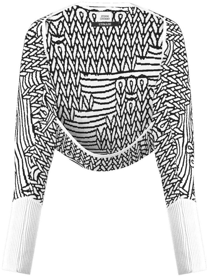 Opening Ceremony Umd X Opening Ceremony Shrug Cardigan, Women's, White, Merino