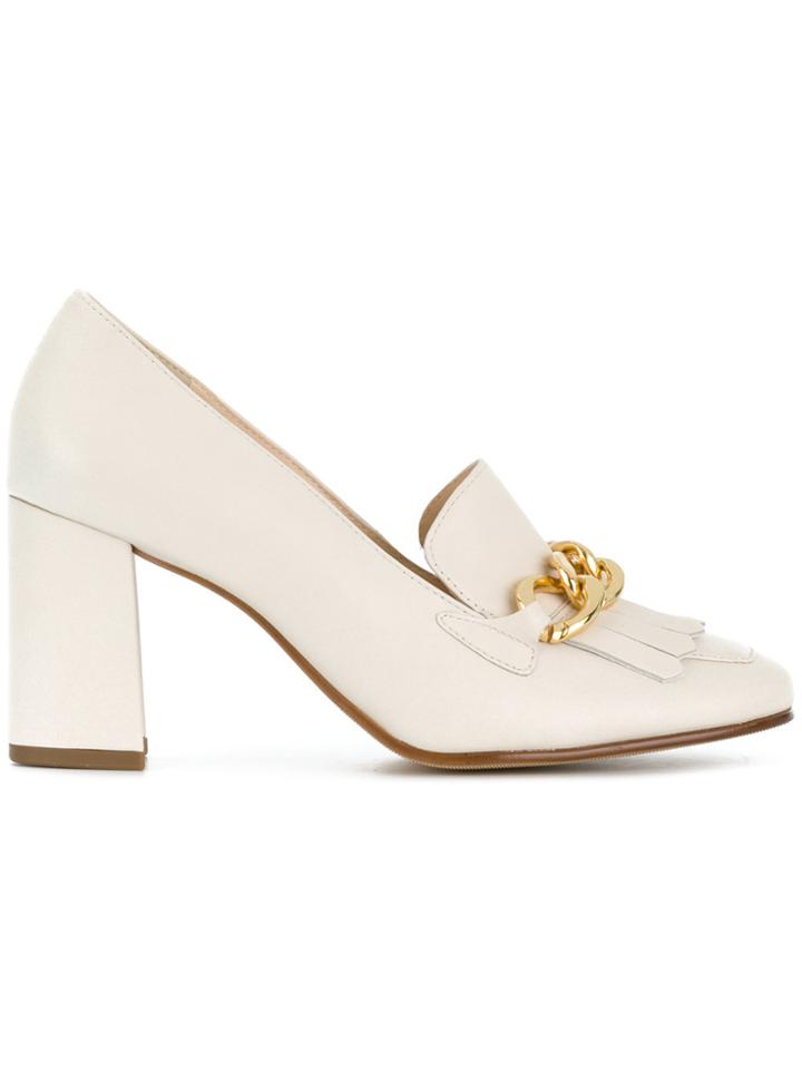 Hogl Fringed Heeled Pumps - White