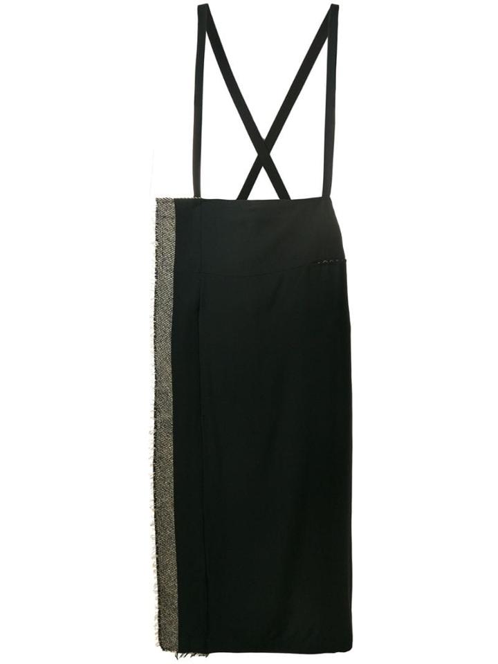 Yohji Yamamoto Pre-owned Tweed Strap Skirt - Black