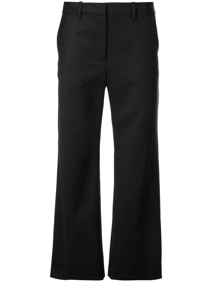 Nili Lotan Cropped Flared Trousers - Black