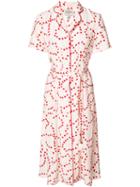 Harley Viera Newton - Heart-print Dress - Women - Silk - 2, Red, Silk
