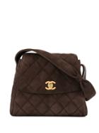 Chanel Pre-owned Diamond Quilted Tote - Brown
