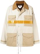 Junya Watanabe Man Reflective Details Oversized Parka - Nude &