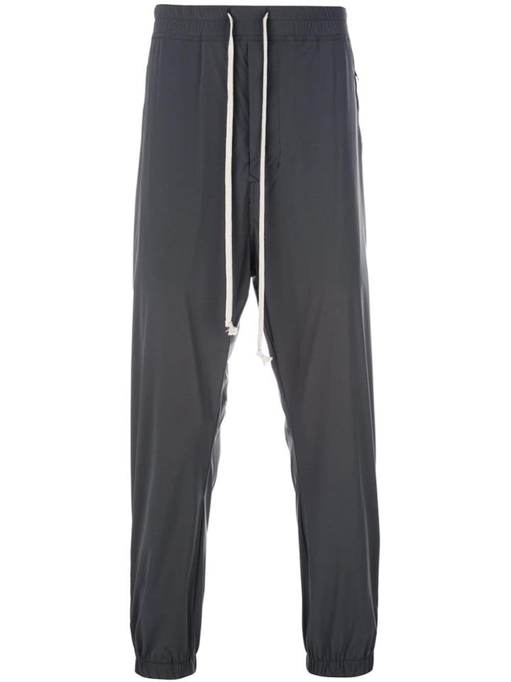 Rick Owens Dropped Crotch Track Trousers - Blue