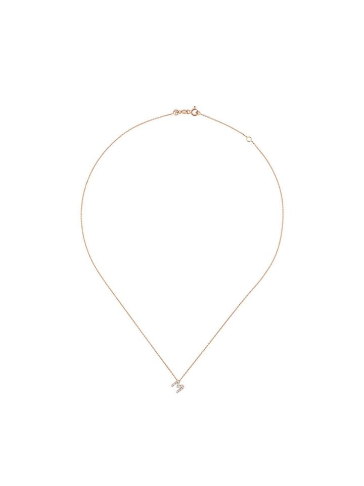 Kismet By Milka 14kt Rose Gold M Diamond Necklace