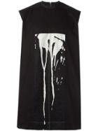 Rick Owens Drkshdw 'bleach Vomit' Vest, Men's, Black, Cotton
