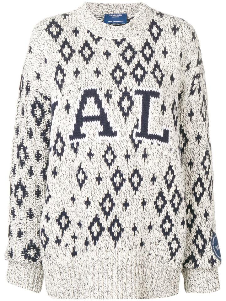 Calvin Klein 205w39nyc Oversized 'yale' Jumper - White