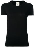 Semicouture Alton Knitted T-shirt, Size: Xl, Black, Cotton