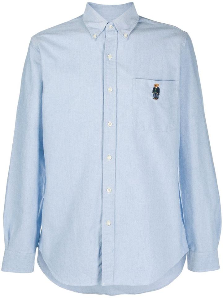 Ralph Lauren Embroidered Teddy Bear Shirt - Blue
