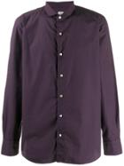 Finamore 1925 Napoli Spread Collar Shirt In Diamond Print - Blue