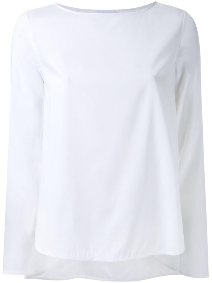 Scanlan Theodore Stretch Silk Trapeze Top, Women's, Size: 12, White, Silk