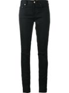 Saint Laurent Distressed Skinny Jeans, Women's, Size: 26, Black, Cotton/spandex/elastane