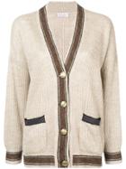 Brunello Cucinelli Contrast Trim Cardigan - Neutrals