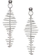 Silvia Gnecchi Embellished Ladder Earrings - Silver