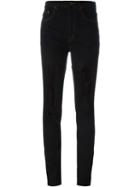 Saint Laurent Ripped Skinny Jeans, Women's, Size: 25, Blue, Cotton/spandex/elastane