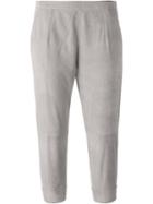 Eleventy Relaxed Fit Trousers, Women's, Size: 40, Nude/neutrals, Suede